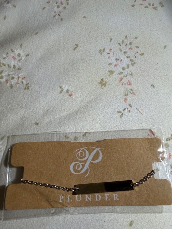 Plunder Accessories - Plunder Rose Gold ID Bar Bracelet - Sleek Polished Chain